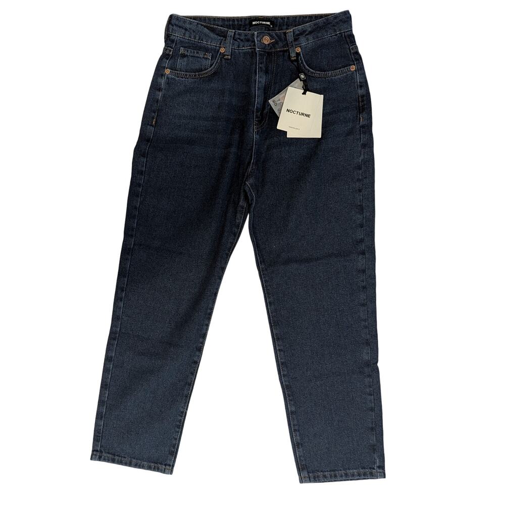 Dark Wash Denim Jeans Straight Leg by Nocturne MSRP $155 - Picture 4 of 13
